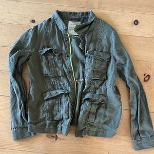 🔲Free People, Olive Green Utility Jacket. Women’s 8